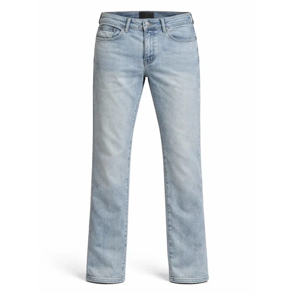 True Religion Ricky Jeans Men 42 Light Wash Blue Relaxed‎ Straight Flap Pockets